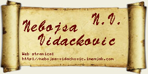 Nebojša Vidačković vizit kartica